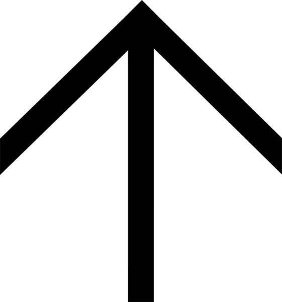 Icono Flecha Lineal Medio Estilo Sólido — Archivo Imágenes Vectoriales