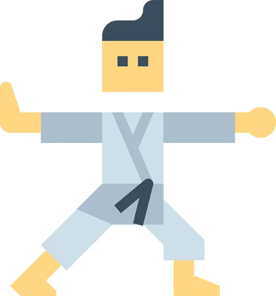 Judo Karate Ikone Der Kategorie Freizeit Hobby — Stockvektor