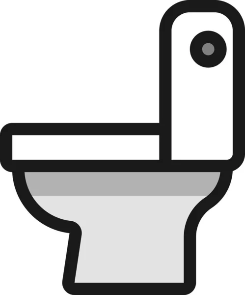 Toilettensitz Icon Mit Ausgefülltem Umriss Stil Mit Ausgefülltem Umriss — Stockvektor