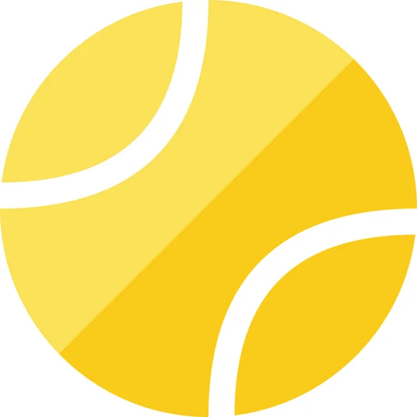 Tenis Płaski Piłka Nożna Piłka Nożna Ikona Stylu Płaskim — Wektor stockowy
