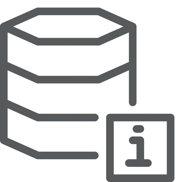 Icono Datos Información Base Datos Estilo Esquema — Vector de stock