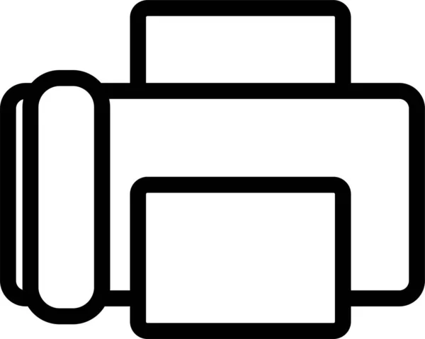 Kommunikation Kontur Fax Symbol — Stockvektor
