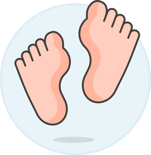 Állapot Egészség Podiatry Ikon Kórházak Egészségügyi Kategóriában — Stock Vector