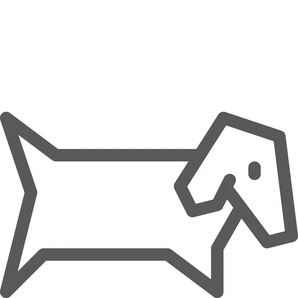 Hund Tier Haustier Ikone Umriss Stil — Stockvektor
