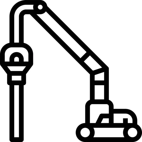 Taladro Conductor Maquinaria Icono — Archivo Imágenes Vectoriales