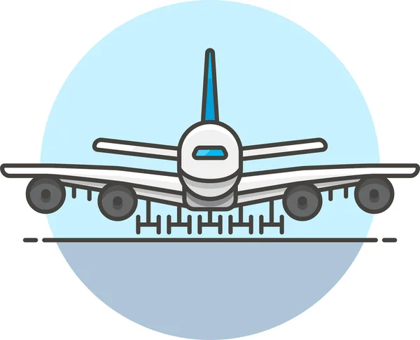 Ícone Aeronaves Aéreas Avião Categoria Veículos Modos Transporte — Vetor de Stock