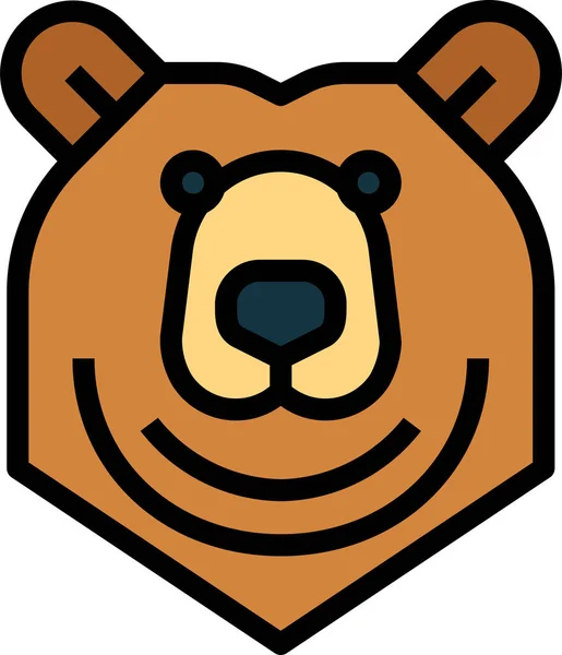 Ζώο Αρκούδα Grizzly Εικονίδιο — Διανυσματικό Αρχείο