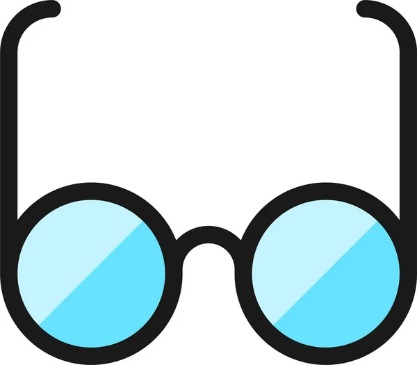 Icono Contorno Retro Gafas Estilo Contorno Rellenado — Vector de stock