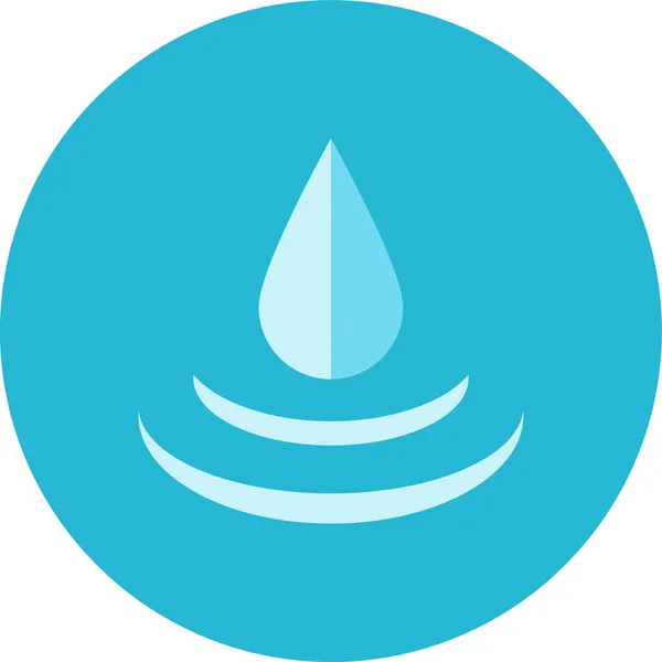 Waterdrop Flat Mixed Icon Flat Style — Stock Vector