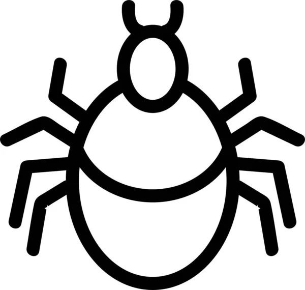 Contour Insecte Araignée Icône — Image vectorielle