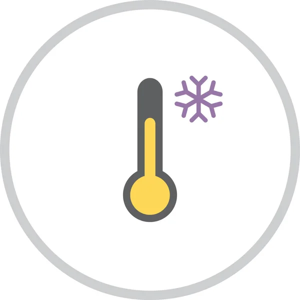 Холодний Іконка Снігу Заповненому Стилі — стоковий вектор