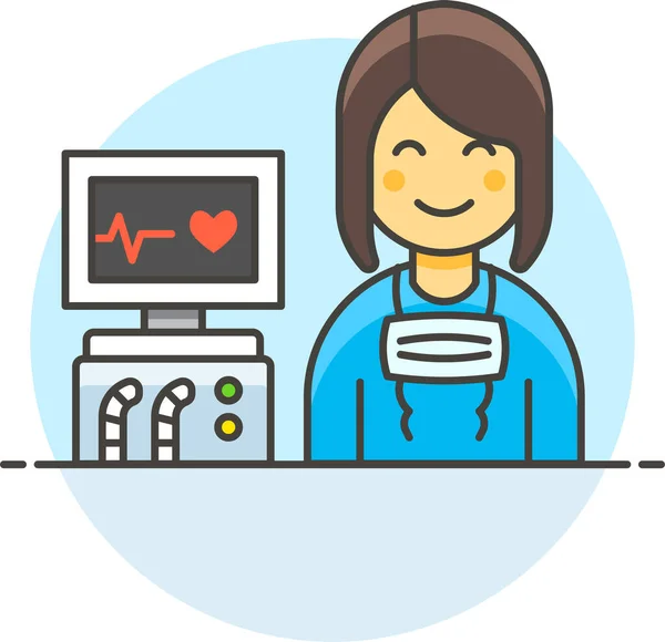 Eeg Pulse Patient Icon Der Kategorie Krankenhäuser Gesundheitswesen — Stockvektor