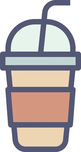Икона Холодного Кофе Стиле Заполненного Контура — стоковый вектор