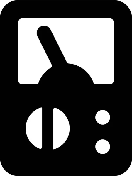 Ausrüstung Druckmessung Symbol Solidem Stil — Stockvektor
