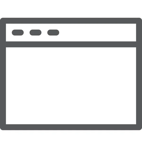 Icona Del Browser Dell Applicazione Finestra Stile Contorno — Vettoriale Stock