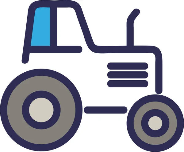 Agricultural Agrimotor Farm Icon Filled Outline Style — Stock Vector