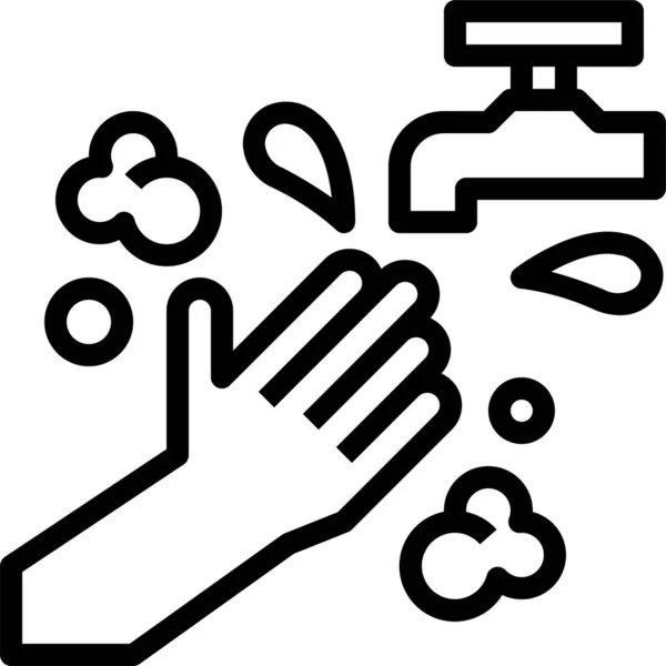 Kézmosás Ikon Tisztítása — Stock Vector