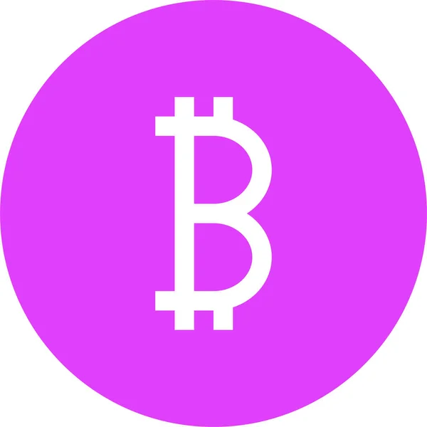 Ikone Der Kryptowährung Bitcoin Badge Stil — Stockvektor