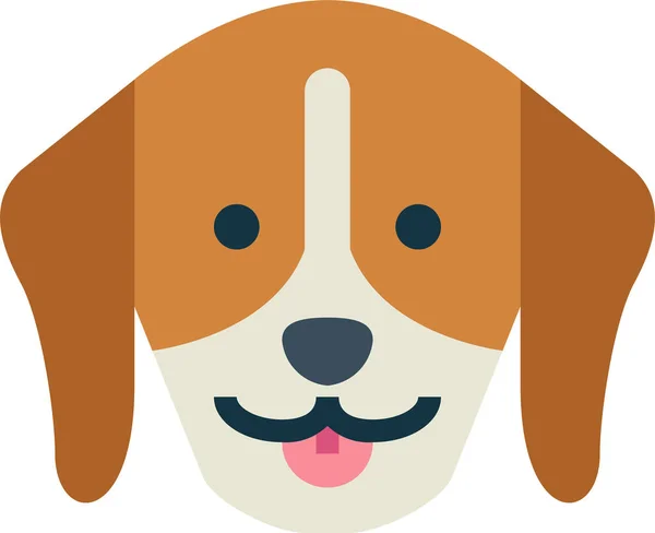 Chien Beagle Animal Icône — Image vectorielle