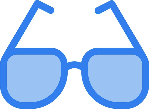 填充型眼镜图标 轮廓型眼镜 — 图库矢量图片
