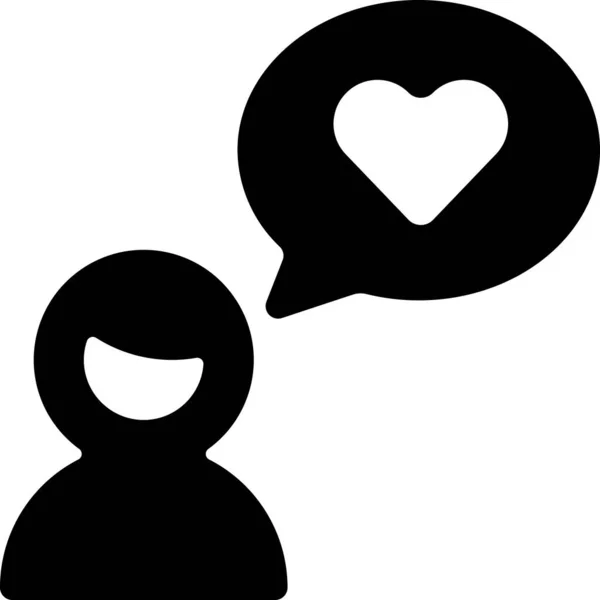 Dating Chat Man Icon — Stock Vector