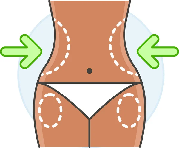 Slank Pictogram Diëtische Chirurgie Ziekenhuizen Gezondheidszorg Categorie — Stockvector