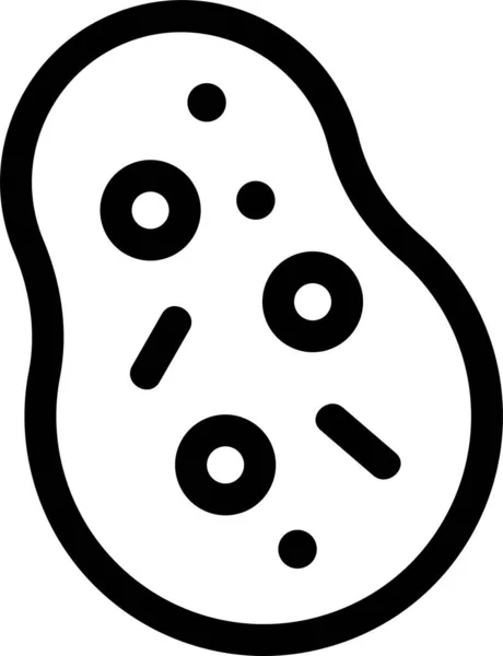 Иконка Микроба Контура Бактерии Стиле Контура — стоковый вектор