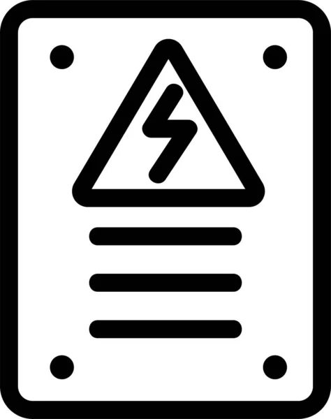 Kontur Elektrizitäts Element Symbol Umrissstil — Stockvektor