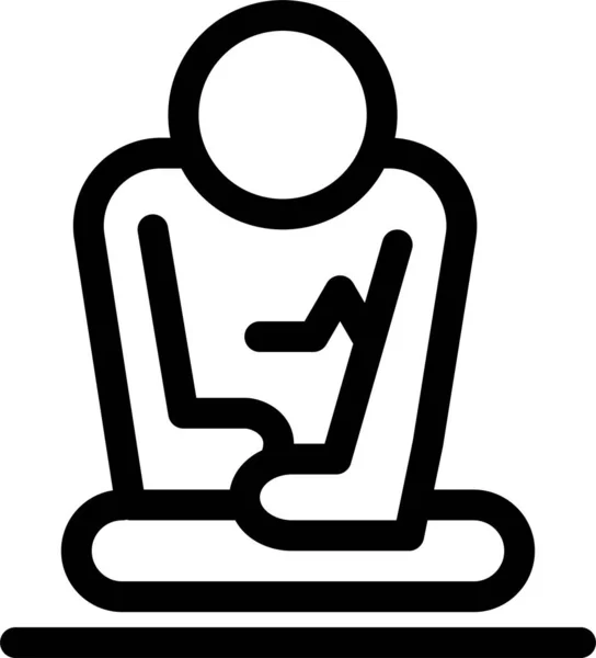 Ikona Meditačního Výcviku Jógy — Stockový vektor