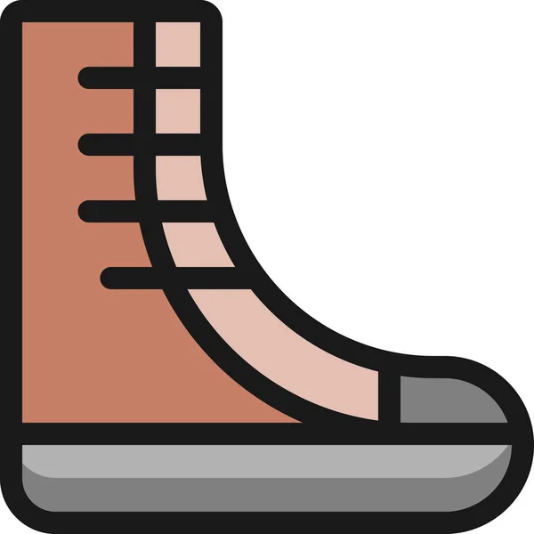 Footwear Boots Filled Outline Icon Filled Outline Style — Stock Vector