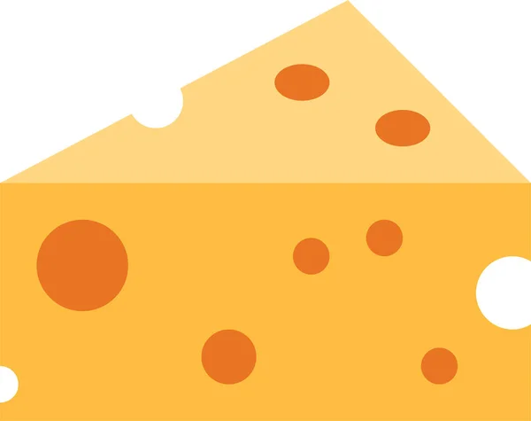 Queso Quesos Icono Comida Estilo Plano — Vector de stock