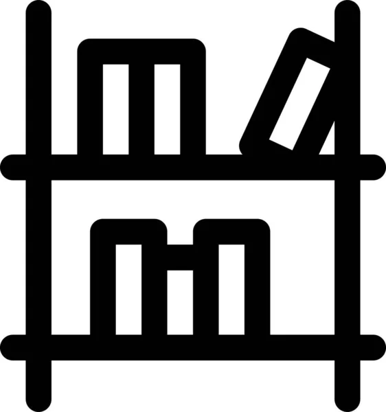 Іконка Офісної Полиці Компанії Контурному Стилі — стоковий вектор