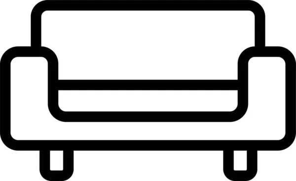 Іконка Диванні Меблі Домогосподарства Категорії Меблів Домашніх Прикрас — стоковий вектор