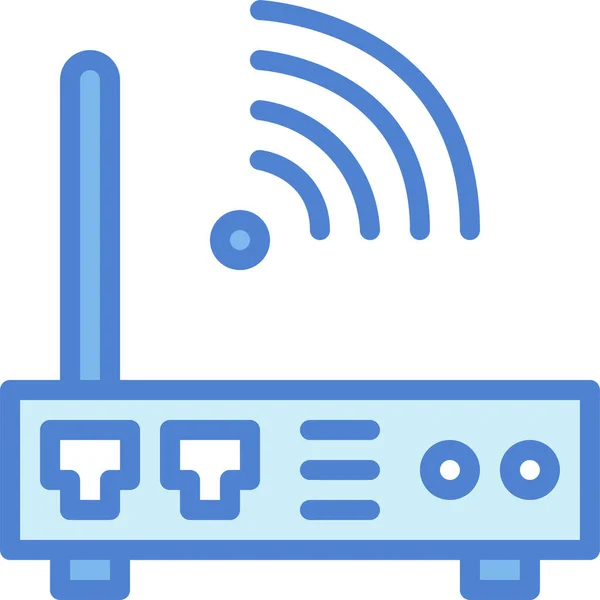 Tecnologia Roteador Ícone Wifi Categoria Dispositivos Eletrônicos Aparelhos — Vetor de Stock