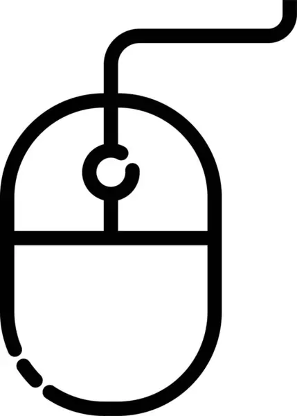 Klicken Sie Auf Computer Gerät Symbol Outline Stil — Stockvektor