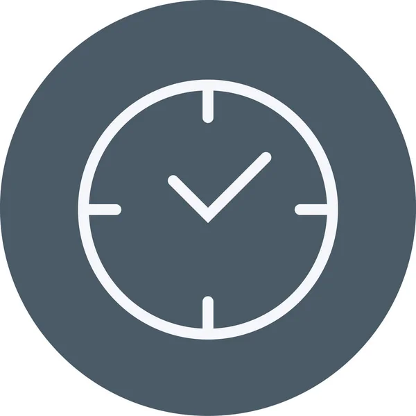 Icône Interface Horloge Date Dans Style Contour — Image vectorielle