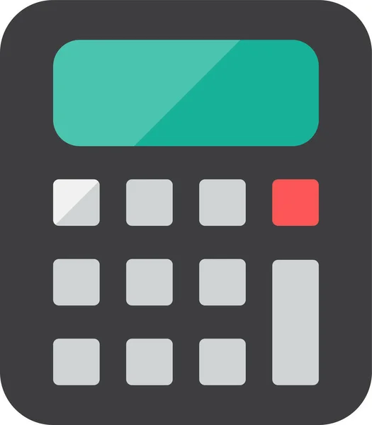 Calculadora Calcular Ícone Cálculo Estilo Plano — Vetor de Stock