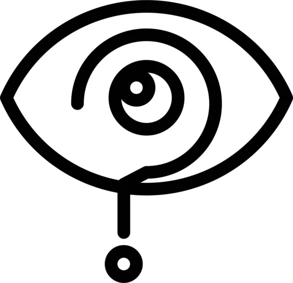 Curioso Icono Del Ojo Exclamación — Vector de stock