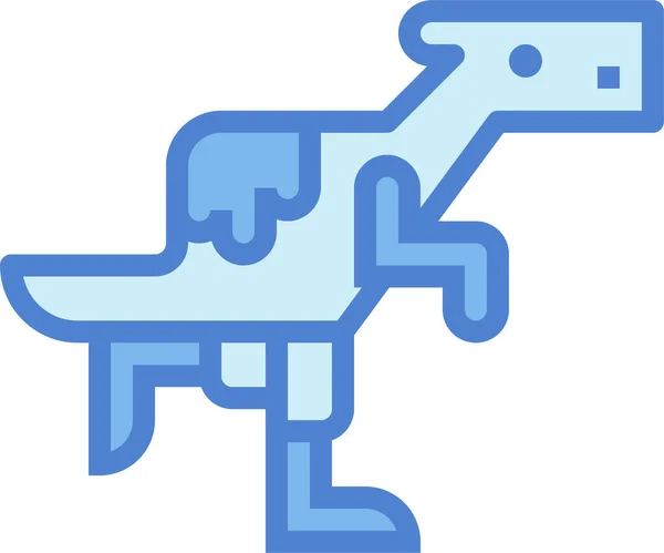 Dinosaurio Pachycephalosaurus Extinto Icono Estilo Contorno Lleno — Vector de stock