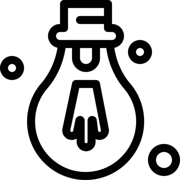 Bulb Light Motivation Icon Outline Style — Stock Vector