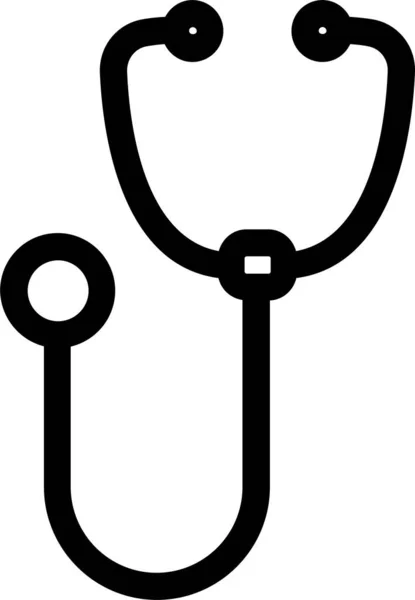 Arzt Gesundheit Herz Symbol Umriss Stil — Stockvektor
