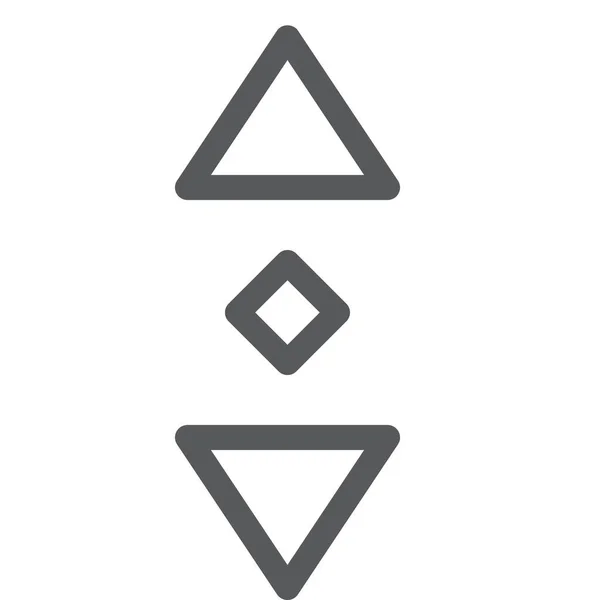 Cursor Scrollen Vertikales Symbol Umrissstil — Stockvektor