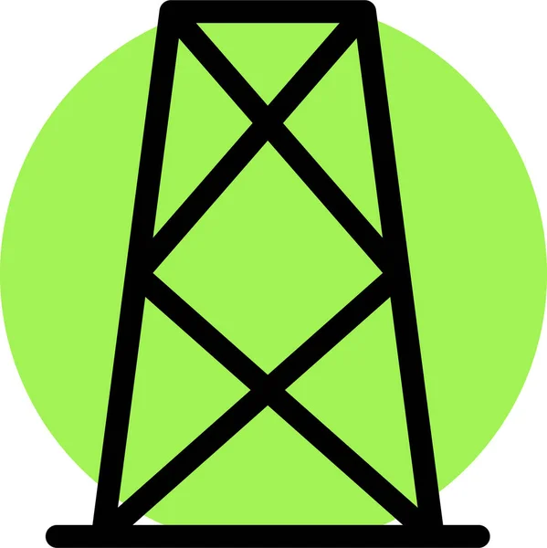 Écologie Icône Environnement Dans Style Contour Rempli — Image vectorielle