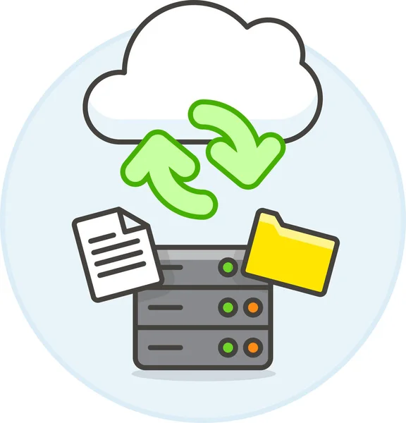 Backup Cloud Computing Symbol — Stockvektor