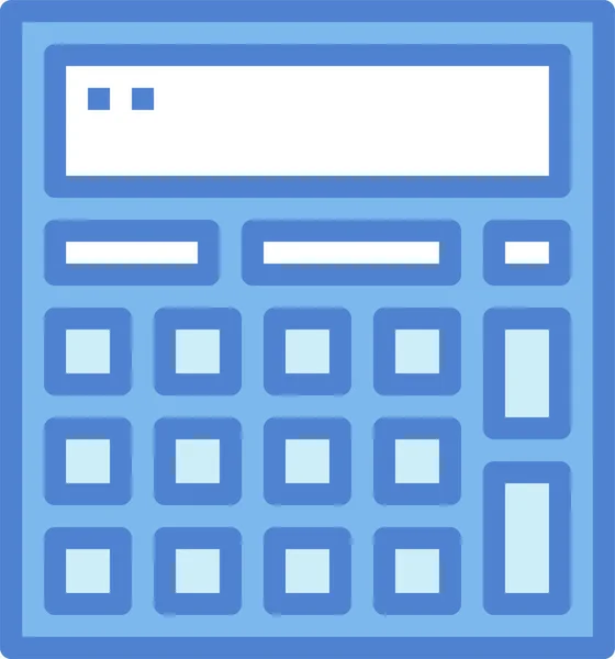 Calculatrice Maths Icône Dans Style Contour Rempli — Image vectorielle