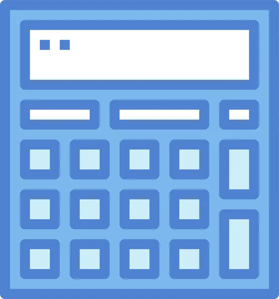 Rechner Mathematik Symbol Stil Ausgefüllter Umrisse Berechnen — Stockvektor