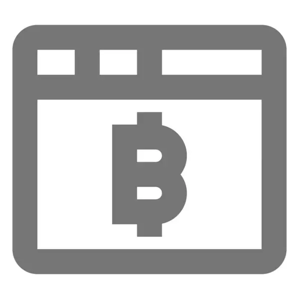 Bitcoin Finanz Ikone Umriss — Stockvektor