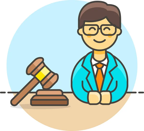 Δικηγόρος Δικηγόρος Δικηγόρος Εικονίδιο — Διανυσματικό Αρχείο
