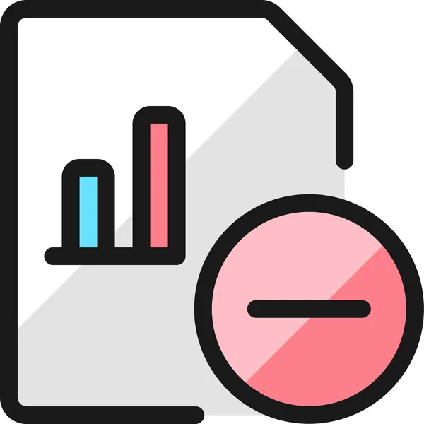 Icono Barras Archivo Datos Estilo Esquema Rellenado — Vector de stock