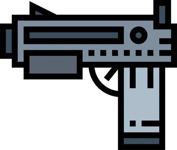 Cazador Crímenes Pistola Icono Recreación Hobby Categoría — Vector de stock